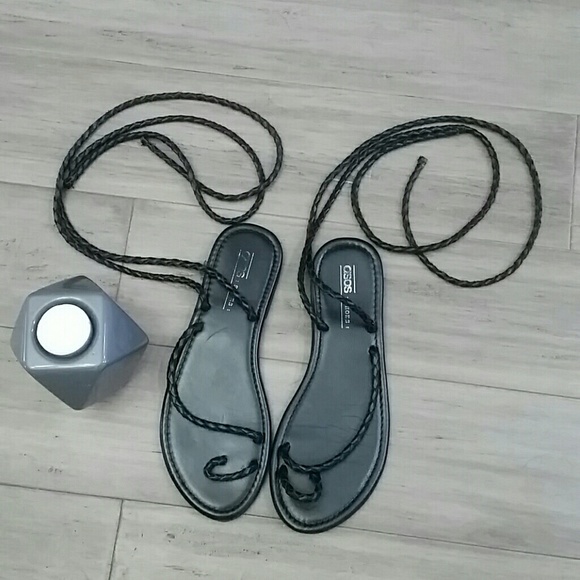 ASOS Shoes - Asos black leather strappy Sandals